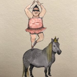 Litografía Bailarina. Sena Cifuentes