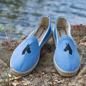 Alpargatas lino azul podenco ()