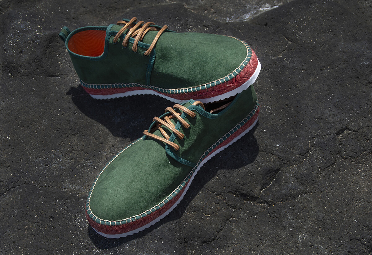Zapatos Cordones Hombre Verdes